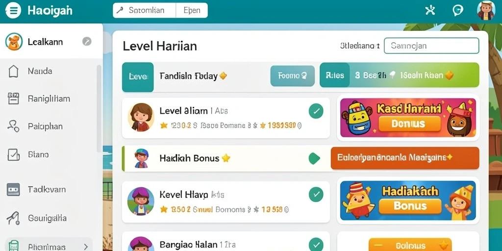 Pengaturan permainan yang mudah diakses dan responsif.