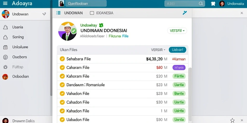 Menu utama yang mudah dinavigasi dan informatif.